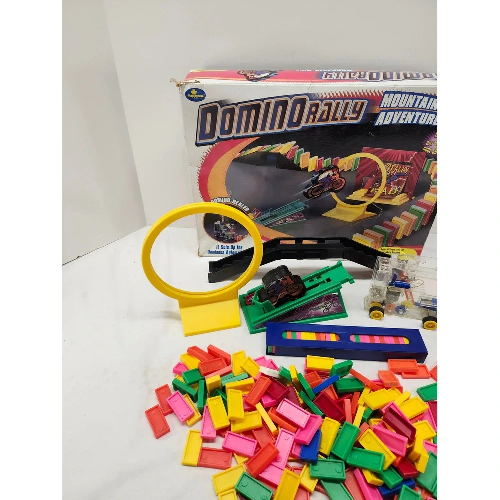 Vintage Domino Rally Mountain Bike Adventure Set Maplegrove Retro Stunt Toy